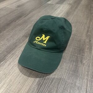 MASTERS Golf Hat Cursive "M" Green Augusta National Dad Strapback
